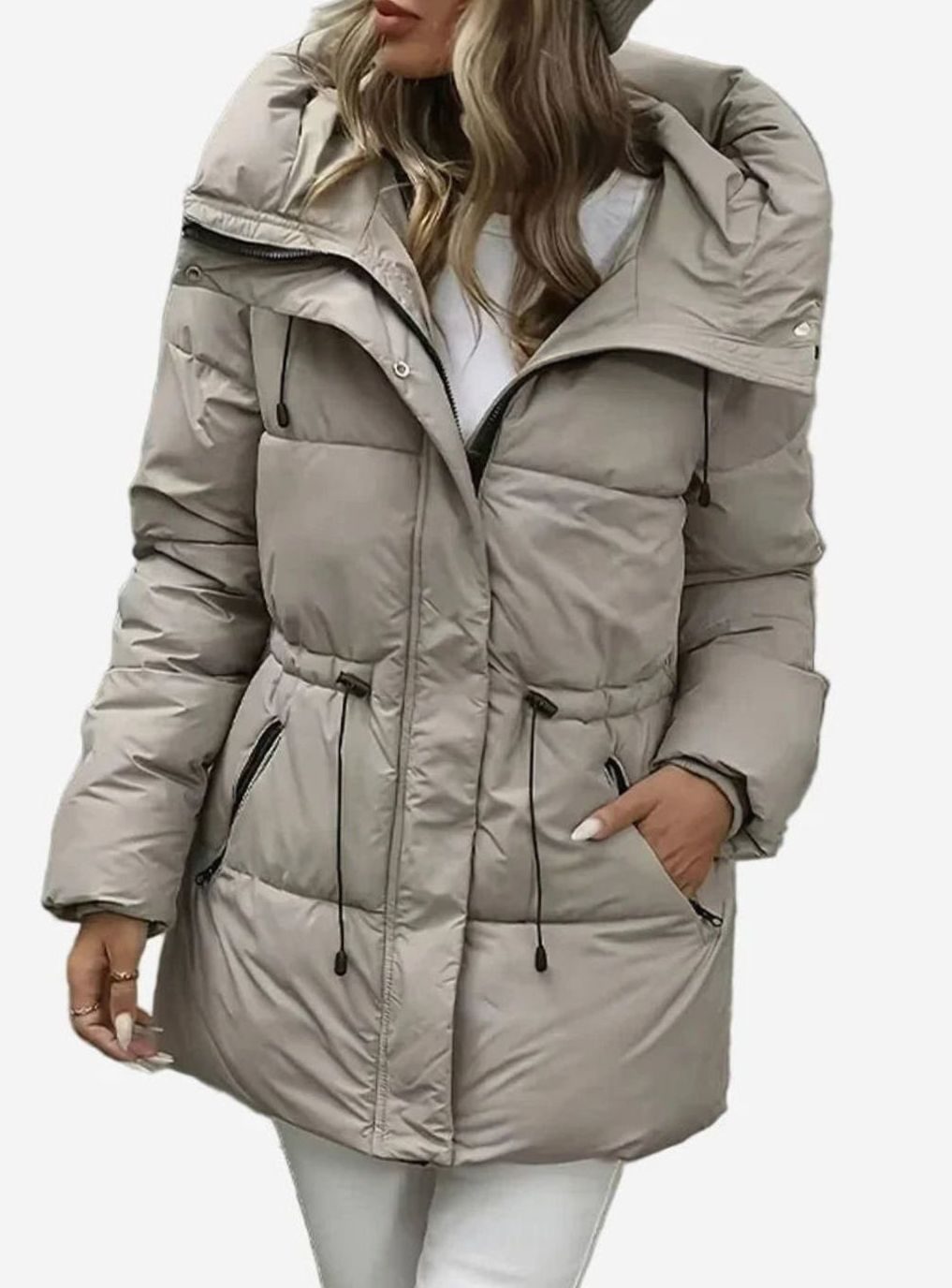 Scarlett | Women's Faux Fur Hooded Cropped Puffer Jacket