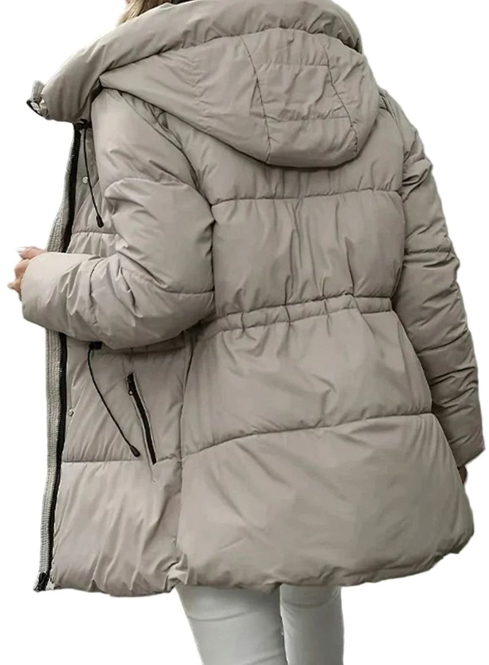 Scarlett | Women's Faux Fur Hooded Cropped Puffer Jacket