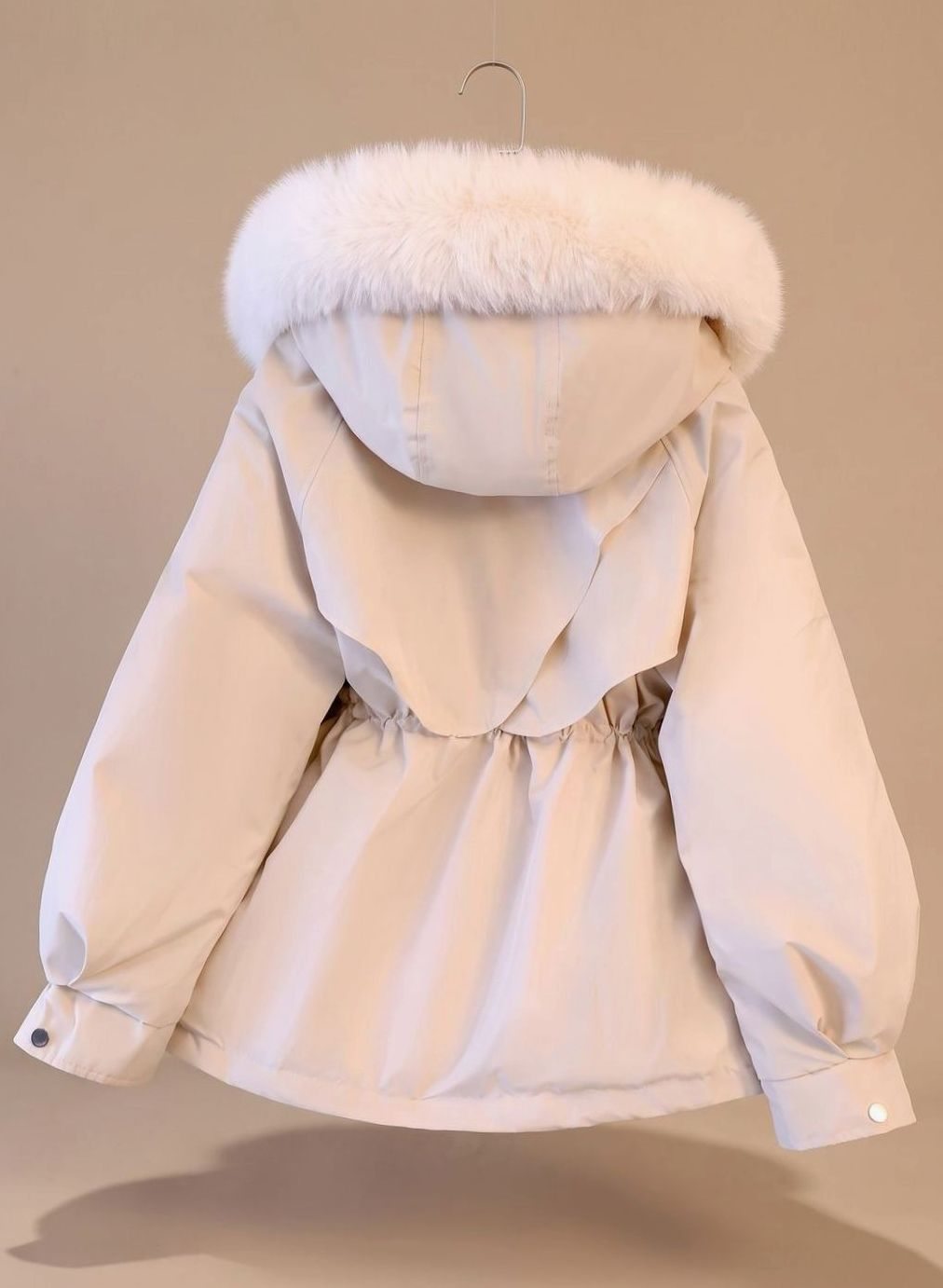 Layla | Women's Faux-Fur Hooded Drawstring Cinched Puffer Jacket