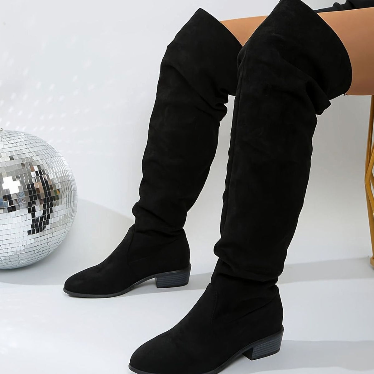 Layla | Women's Faux Suede Slouchy Over-the-Knee High Boots