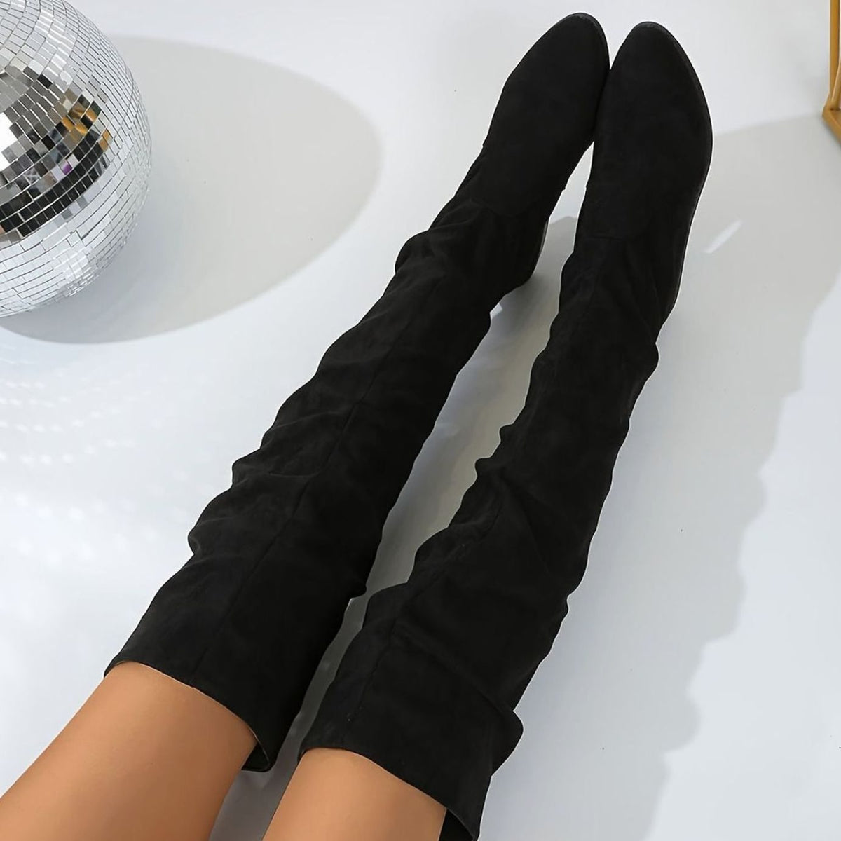 Layla | Women's Faux Suede Slouchy Over-the-Knee High Boots