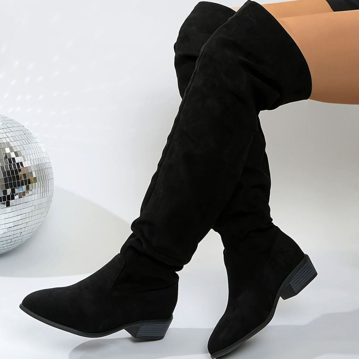 Layla | Women's Faux Suede Slouchy Over-the-Knee High Boots