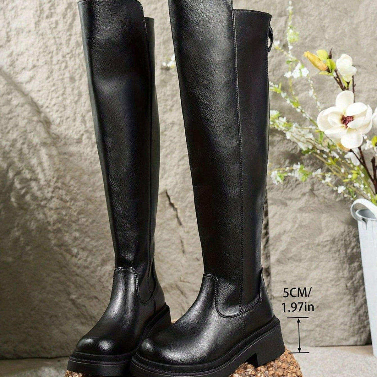 Madison | Women's Flat Over-the-Knee Side-Zip Stretch-Back Boots