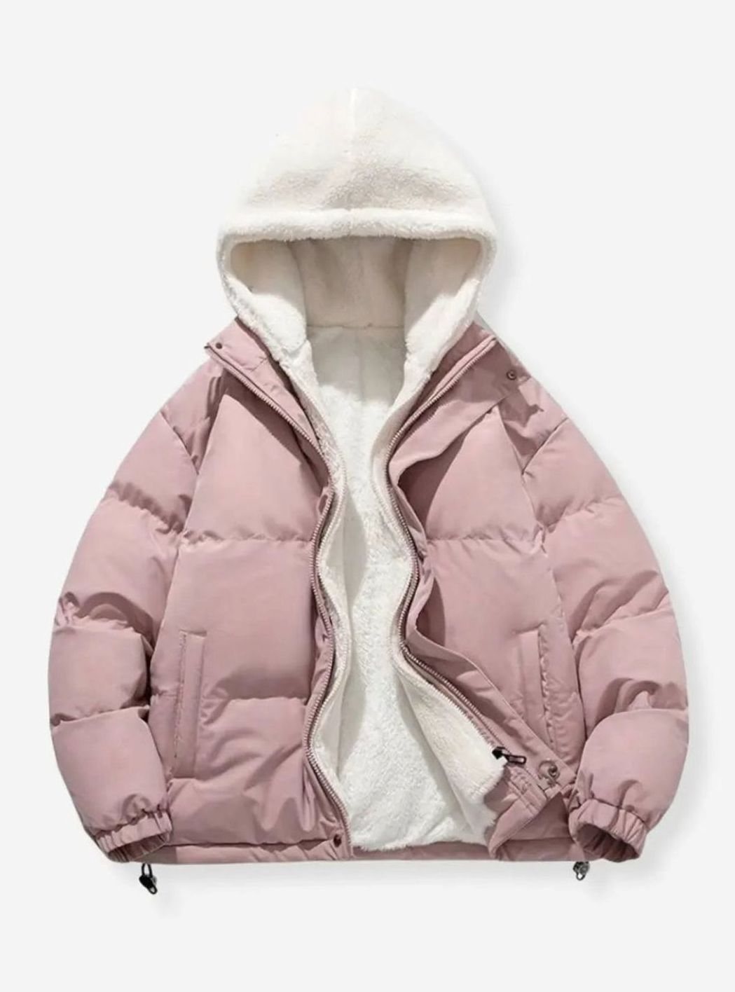 Camila | Women's Fleece-Lined Hooded Puffer Zip-Up Winter Jacket