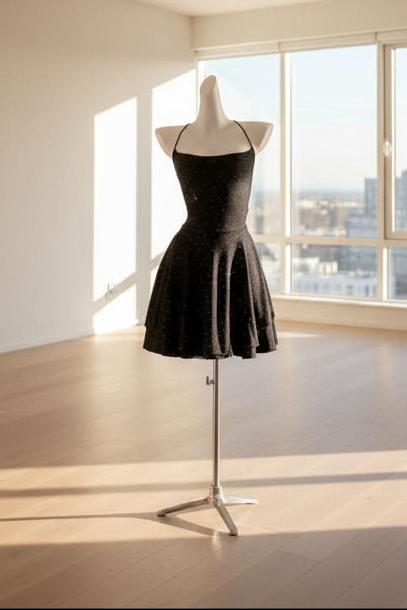 Layla | Women's Glitter Halter Skater Cocktail Dress