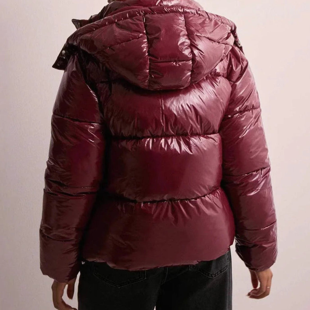 Emma | Women's Glossy Hooded Quilted Puffer Jacket Winter Coat