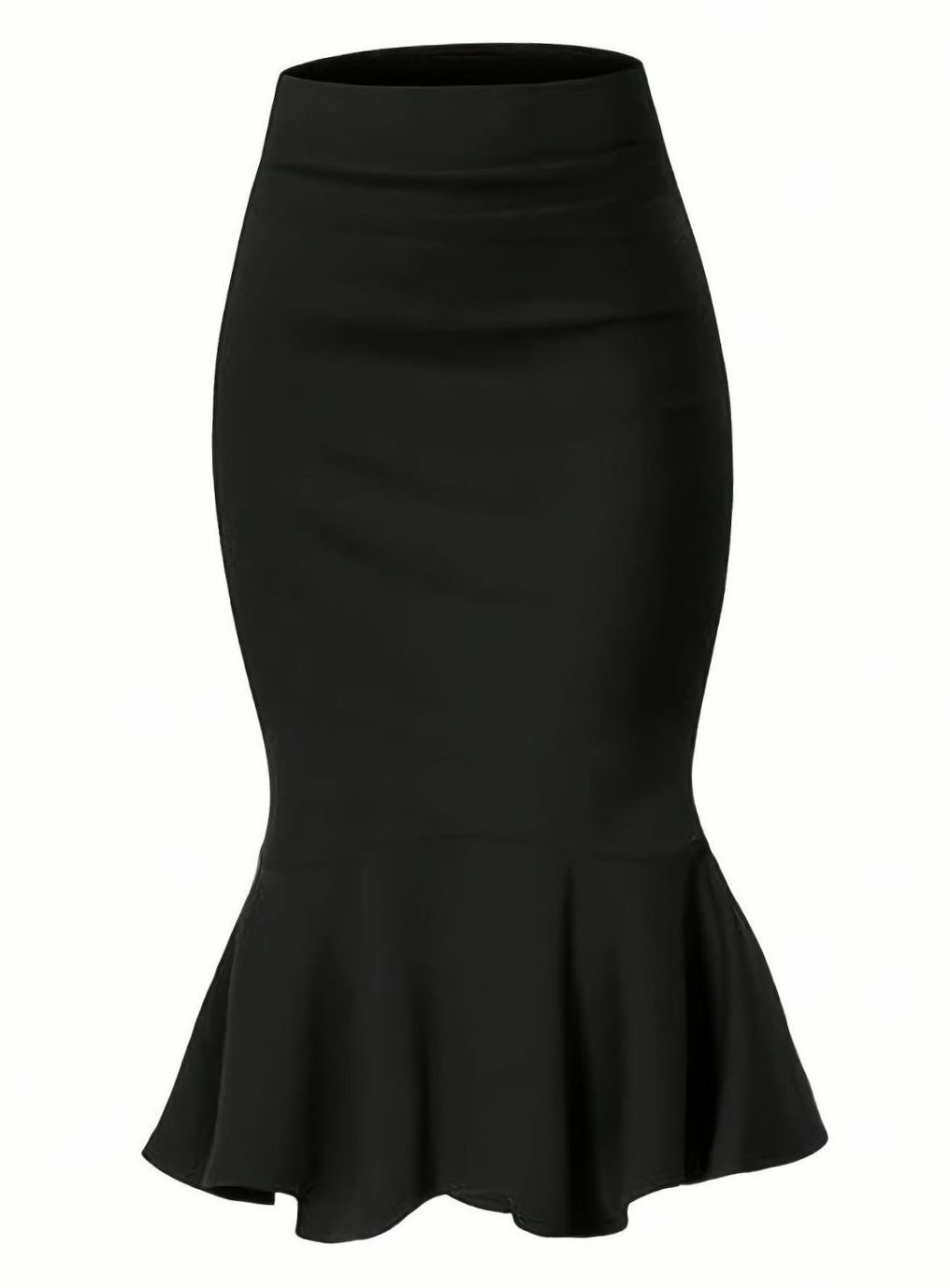 Eleanor | Women's High-Waist Fishtail Midi Pencil Skirt