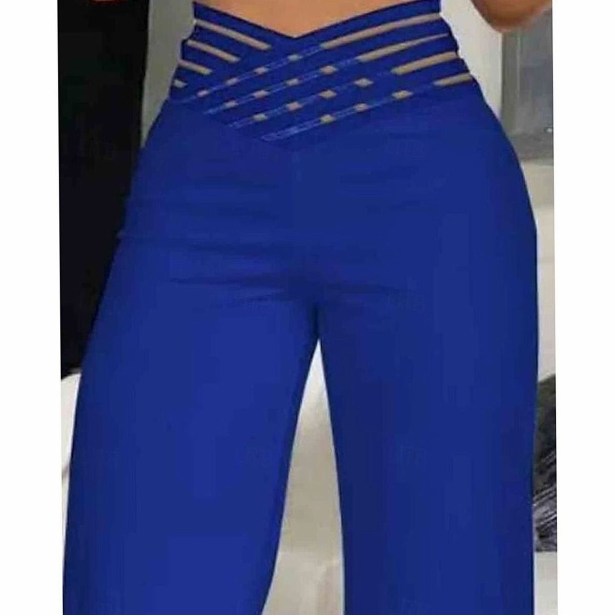 Grace | Women's High-Waist Wide-Leg Crossover Waistband Pants