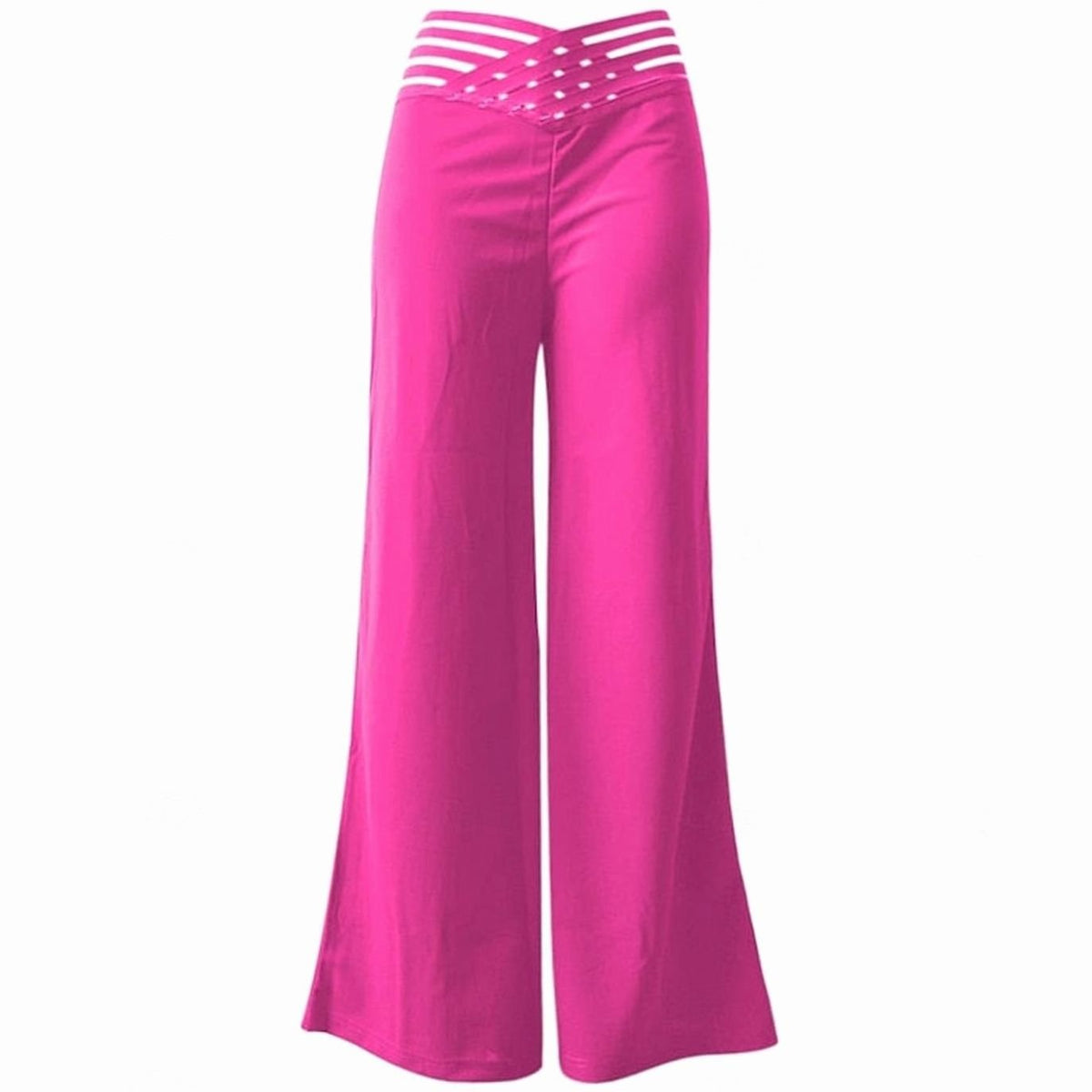 Grace | Women's High-Waist Wide-Leg Crossover Waistband Pants