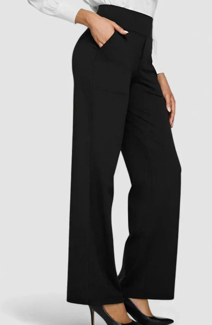 Olivia | Women's High-Waist Wide-Leg Dressy Trousers for Ladies