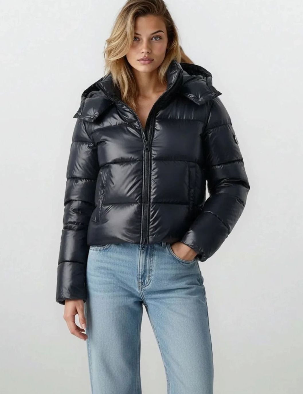 Olivia | Women's Hooded Windproof Cropped Puffer Winter Coat