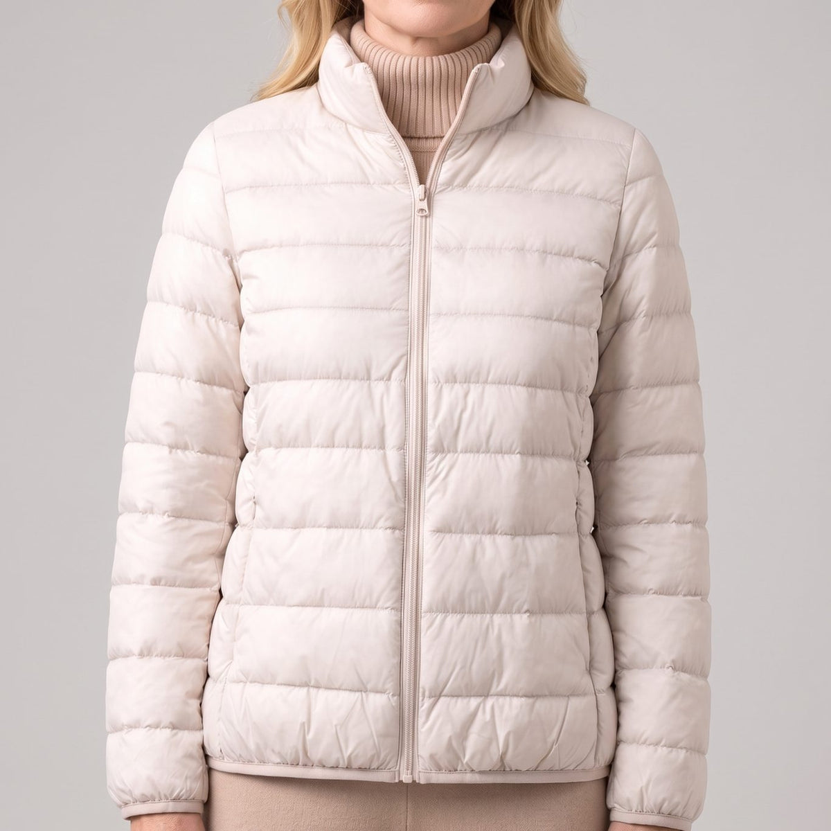 Emma | Women's Lightweight Down-Fill Stand-Collar Quilted Jacket