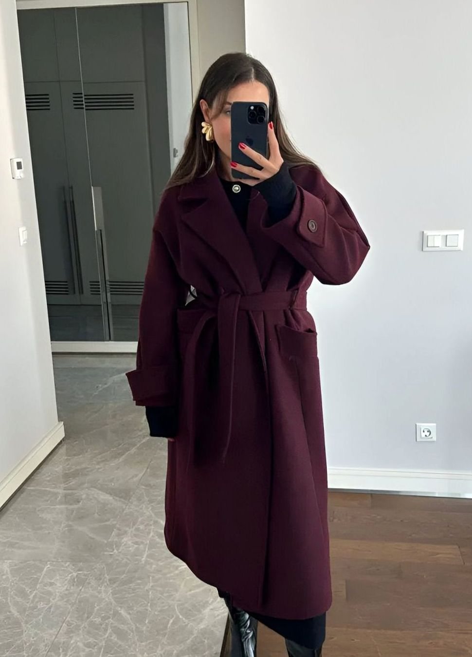 Isabella | Women's Long Belted Wrap Winter Coat