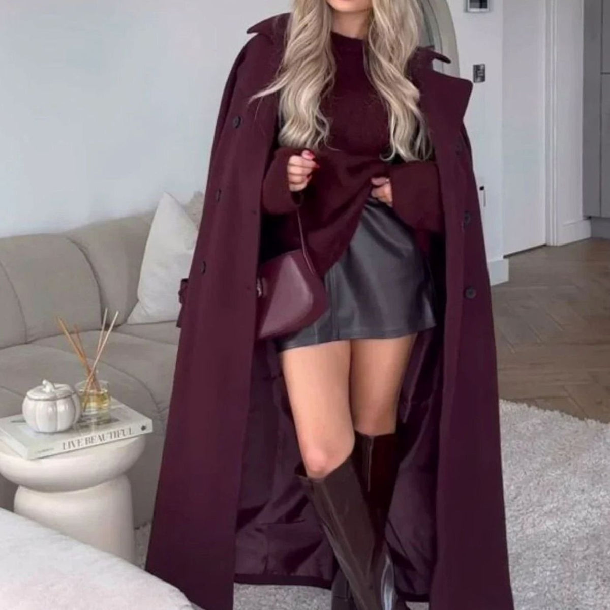 Isabella | Women's Long Belted Wrap Winter Coat