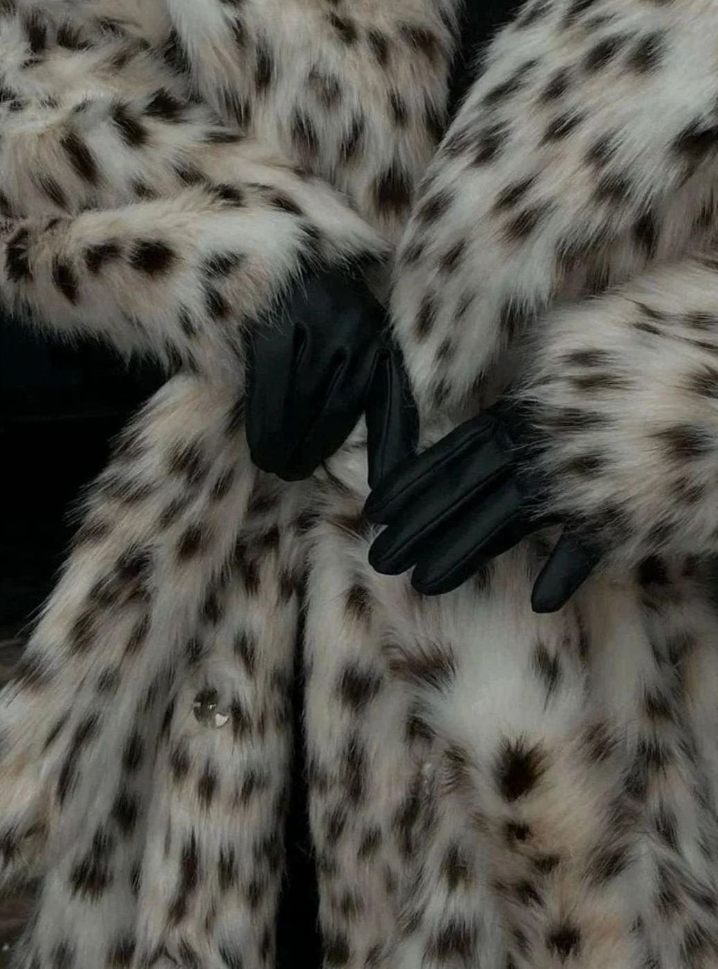Harper | Women's Long Leopard Print Faux Fur Maxi Coat