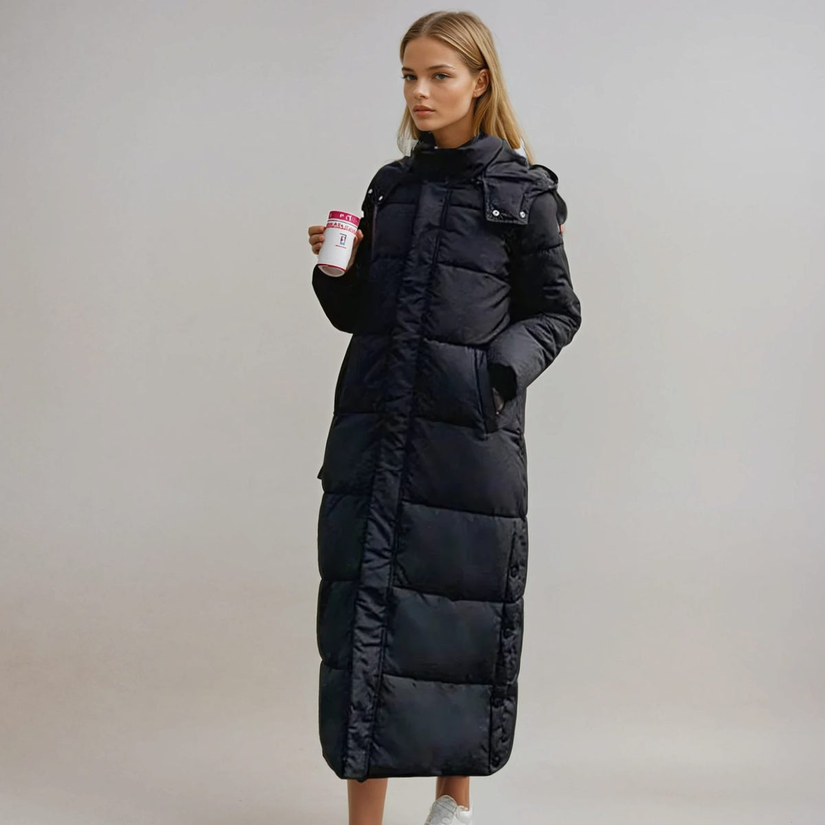 Olivia | Women's Long Quilted Hooded Puffer Jacket