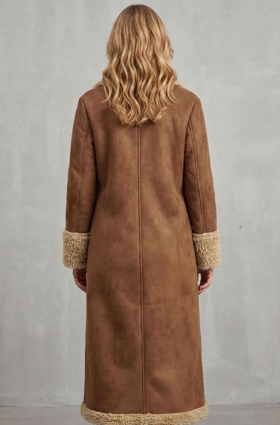 Mia | Women's Long Shearling-Lined Button-Front Winter Coat