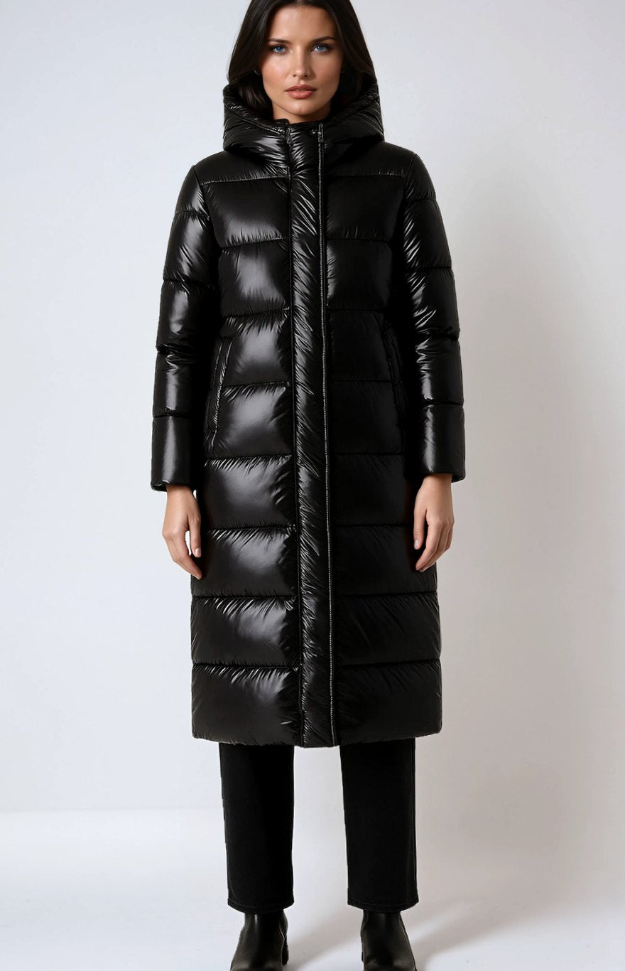 Scarlett | Women's Longline Quilted Hooded Puffer Jacket