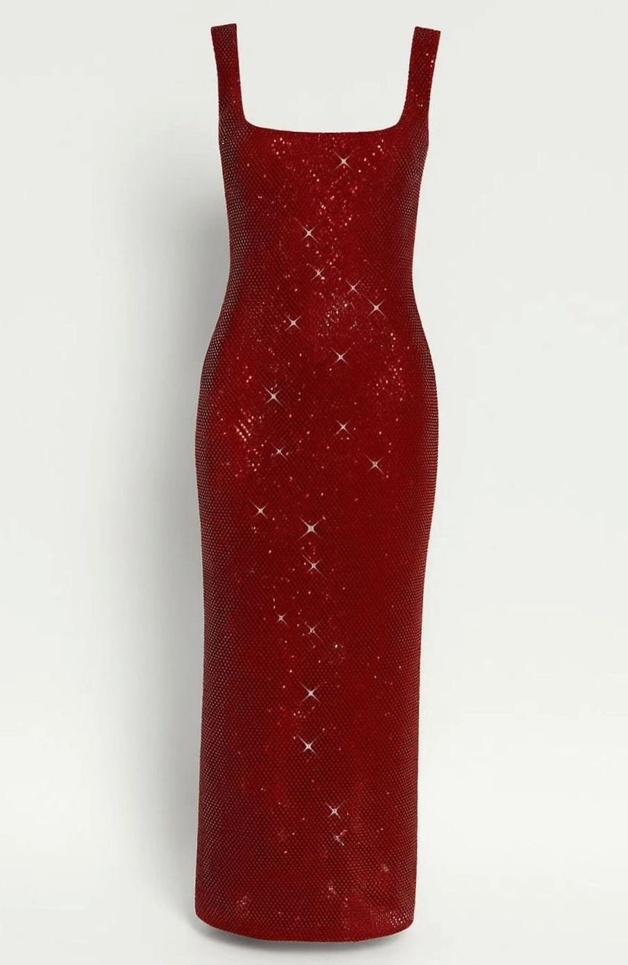 Eleanor | Women's Open-Back Square-Neck Sequin Maxi Dress