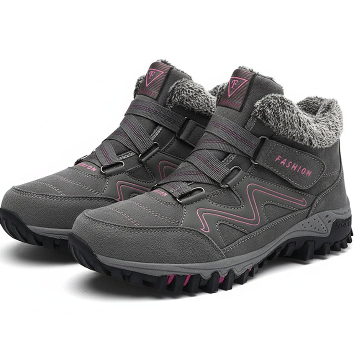 Evelyn | Women's Orthopedic Ankle Boots Faux Fur Lug Sole Winter Sneakers