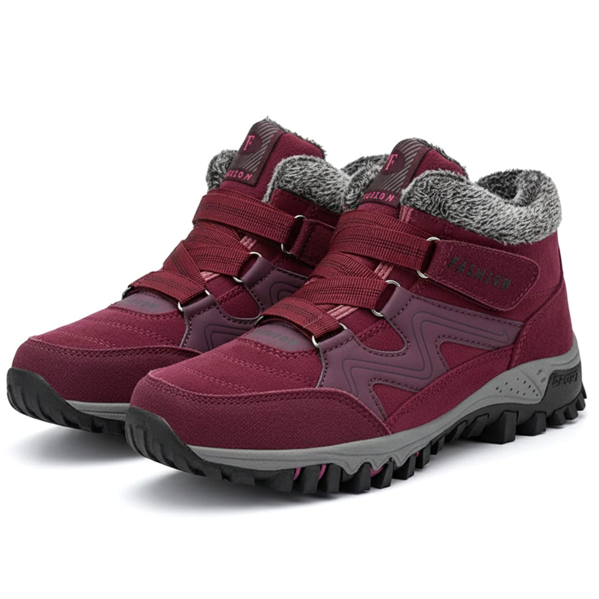 Evelyn | Women's Orthopedic Ankle Boots Faux Fur Lug Sole Winter Sneakers