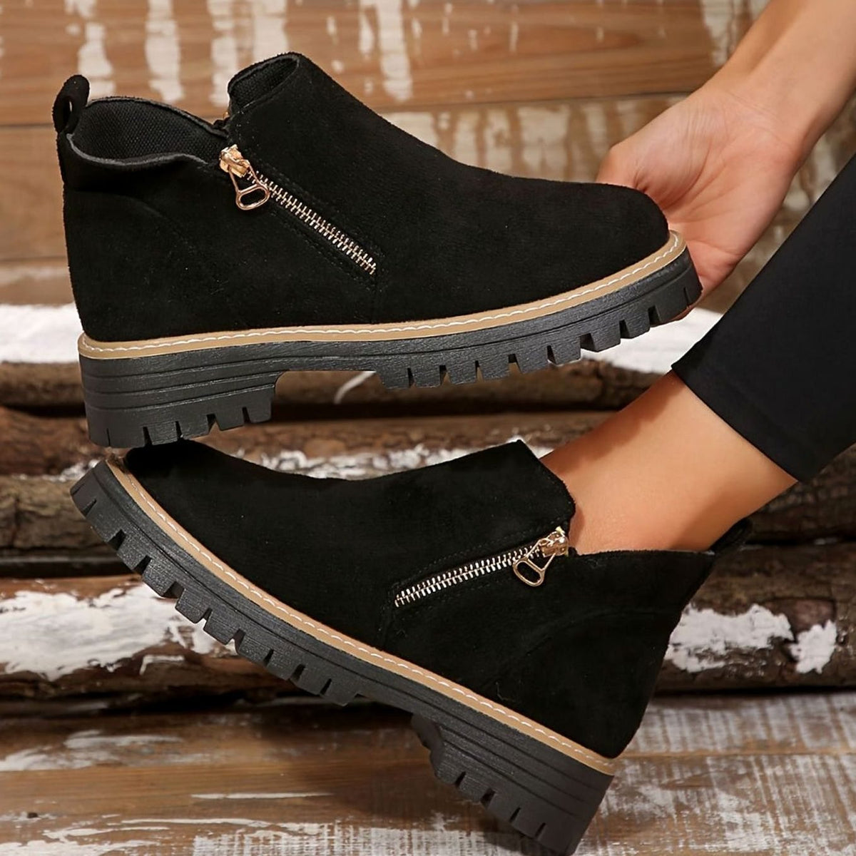 Victoria | Women's Orthopedic Ankle Boots Leopard Print Side-Zip Booties