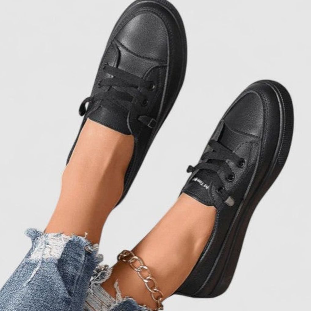 Penelope | Women's Orthopedic Cushioned Lace-Up Low-Top Sneakers, White