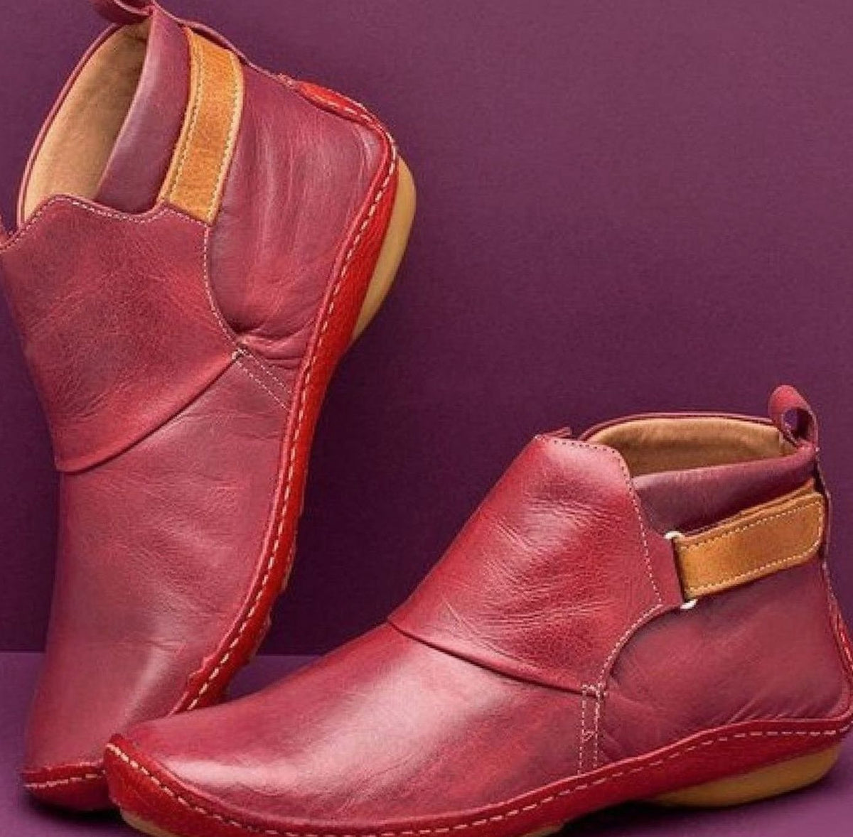 Scarlett | Women's Orthopedic Leather Slip-On Ankle Boots