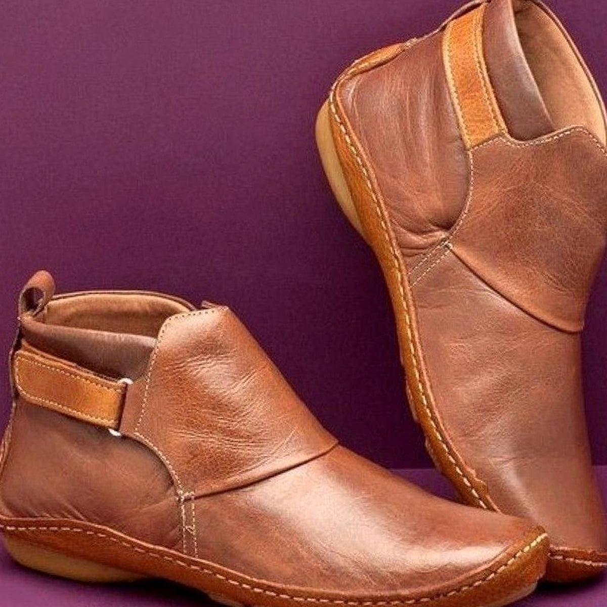 Scarlett | Women's Orthopedic Leather Slip-On Ankle Boots