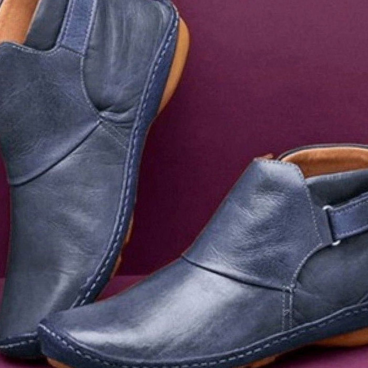 Scarlett | Women's Orthopedic Leather Slip-On Ankle Boots