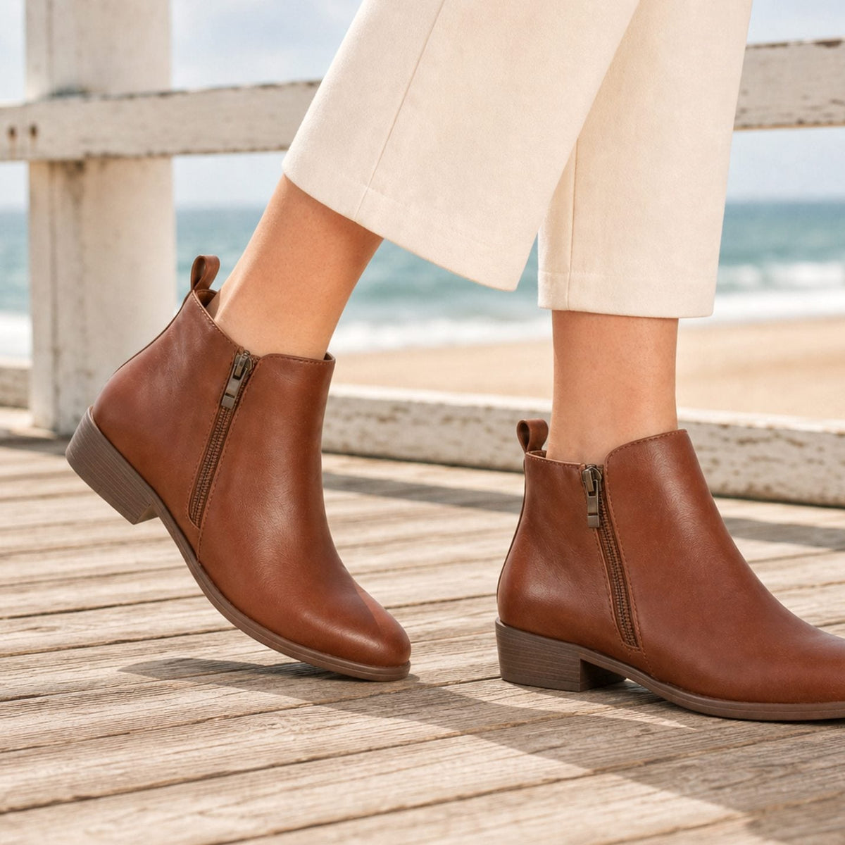 Grace | Women's Orthopedic Side-Zip Low-Heel Ankle Boots