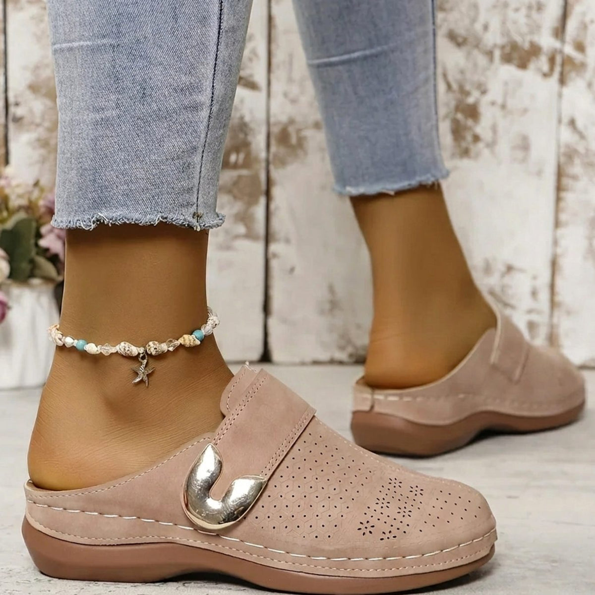 Madison | Women's Orthopedic Velcro Slip-On Mule Clogs