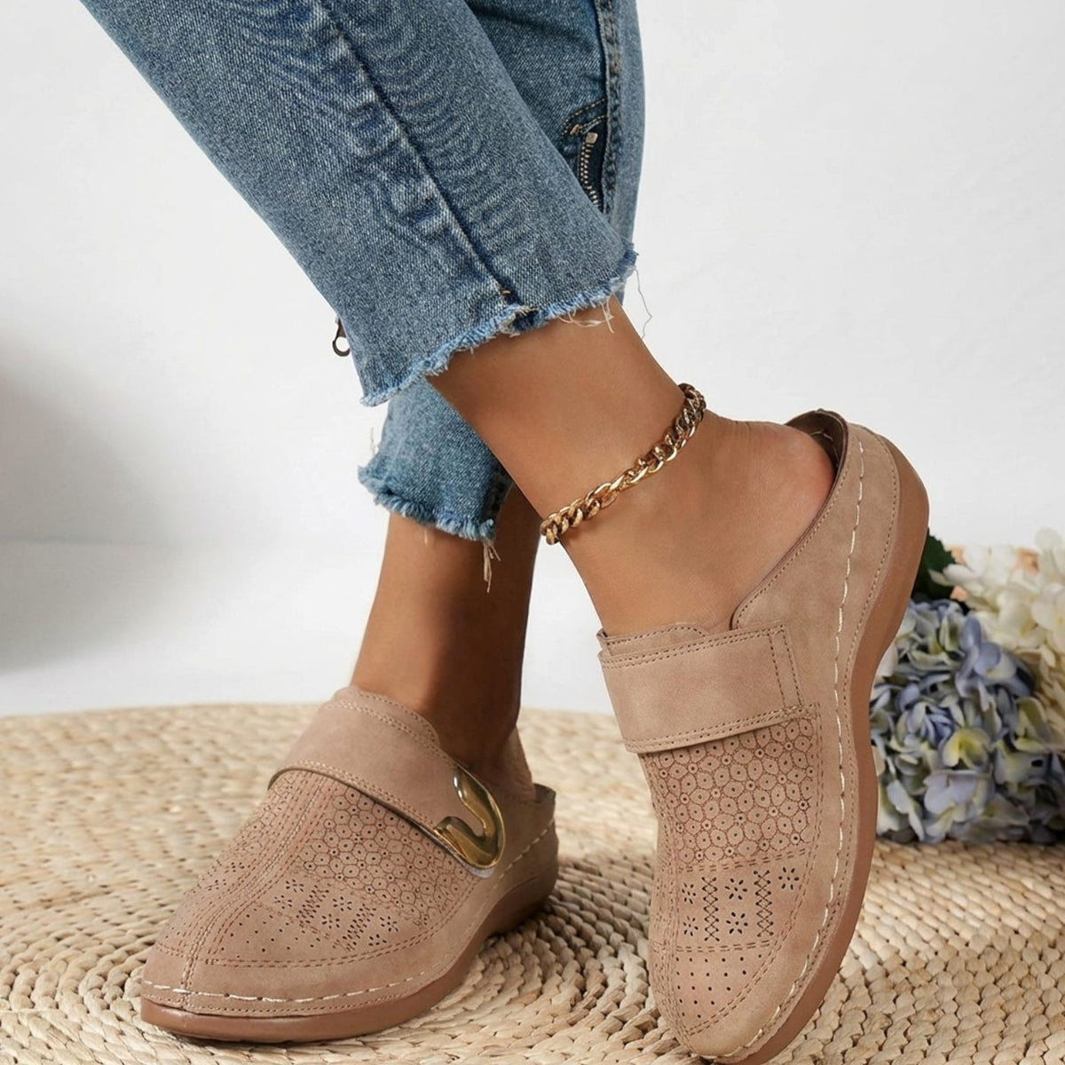 Madison | Women's Orthopedic Velcro Slip-On Mule Clogs
