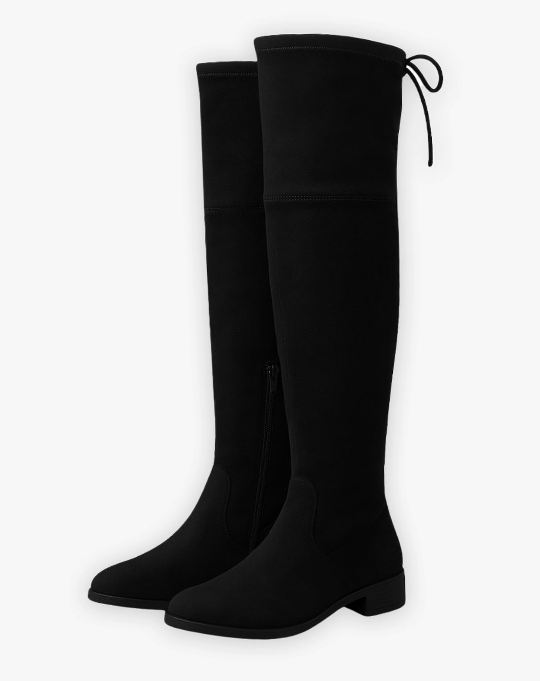 Camila | Women's Over-the-Knee Flat Suede Riding Boots Side Zip, Tan