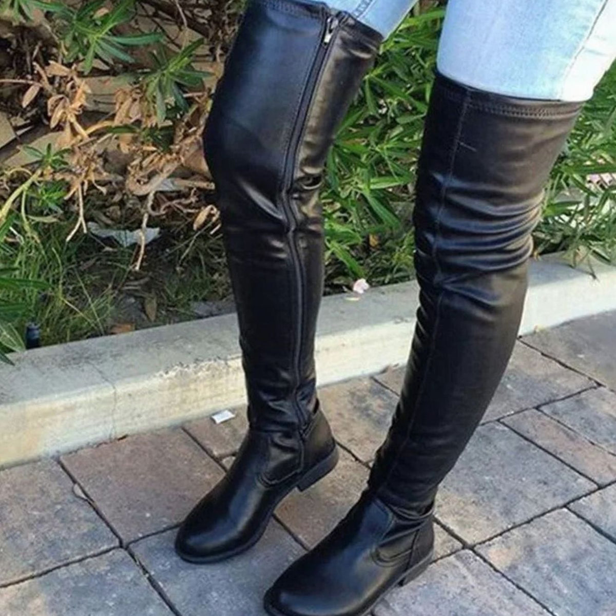 Amelia | Women's Over-the-Knee Slim-Fit Block-Heel Boots
