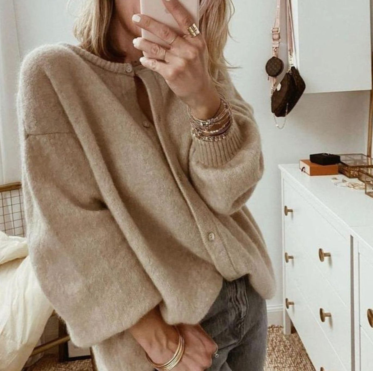 Camila | Women's Oversized Button-Up Knit Cardigan Sweater