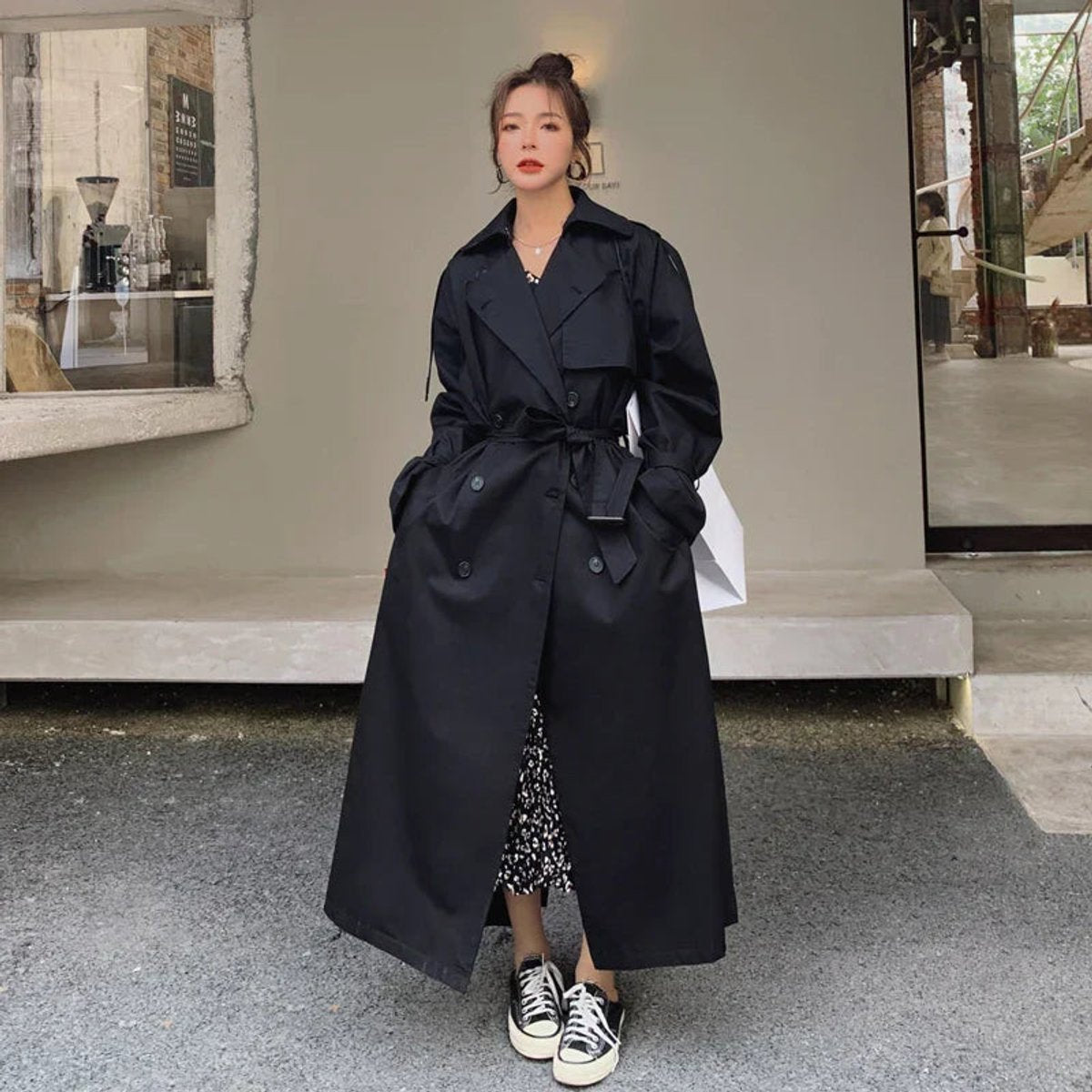 Grace | Women's Oversized Double-Breasted Maxi Longline Trench Coat