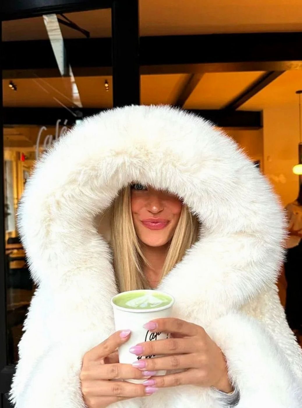 Victoria | Women's Oversized Faux Fur Hooded Casual Coat