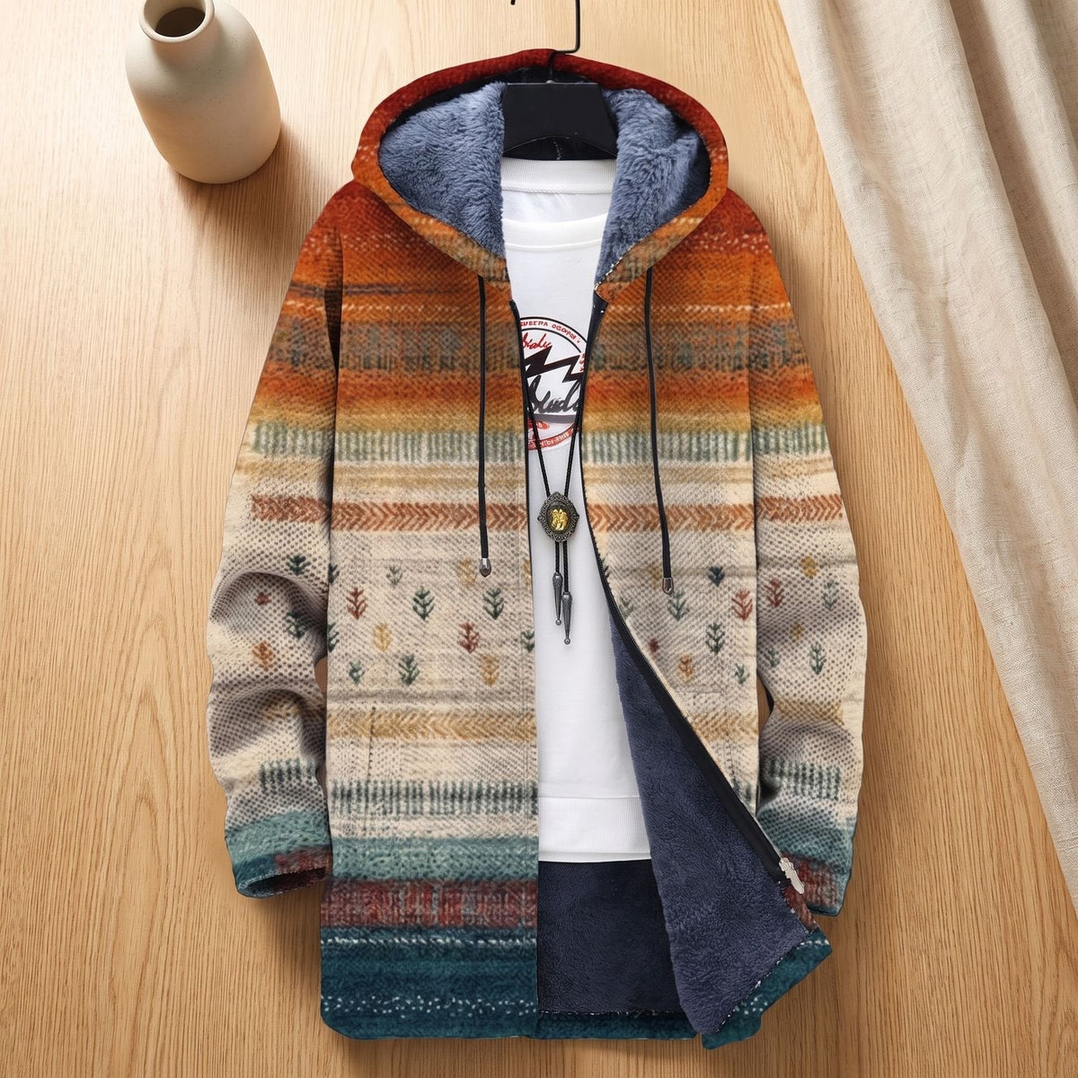 Madison | Women's Oversized Fleece-Lined Open Front Hooded Cardigan