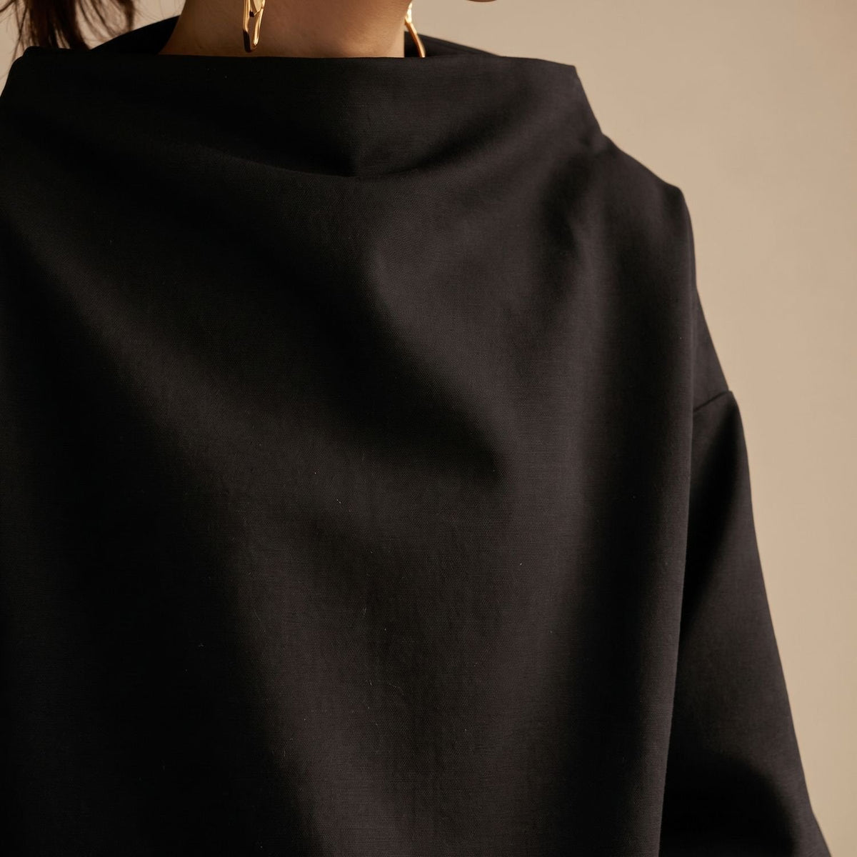Olivia | Women's Oversized High-Neck Soft Knit Sweater Top