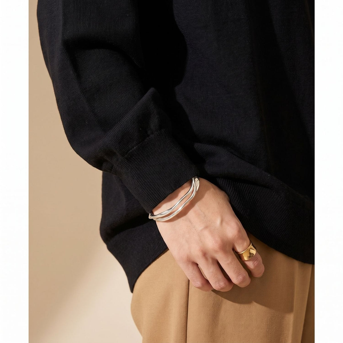 Olivia | Women's Oversized High-Neck Soft Knit Sweater Top