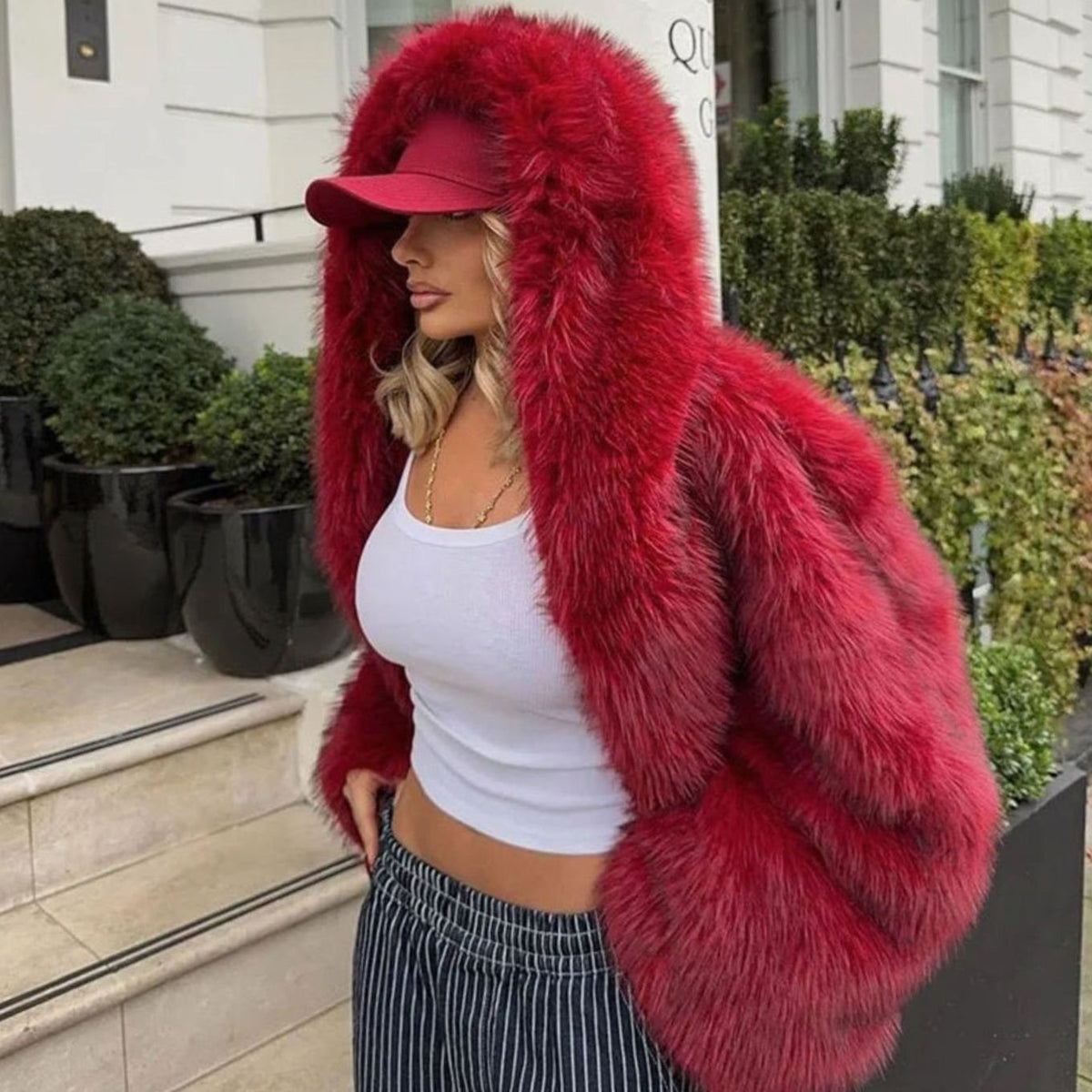 Victoria | Women's Oversized Hooded Faux Fur Winter Coat