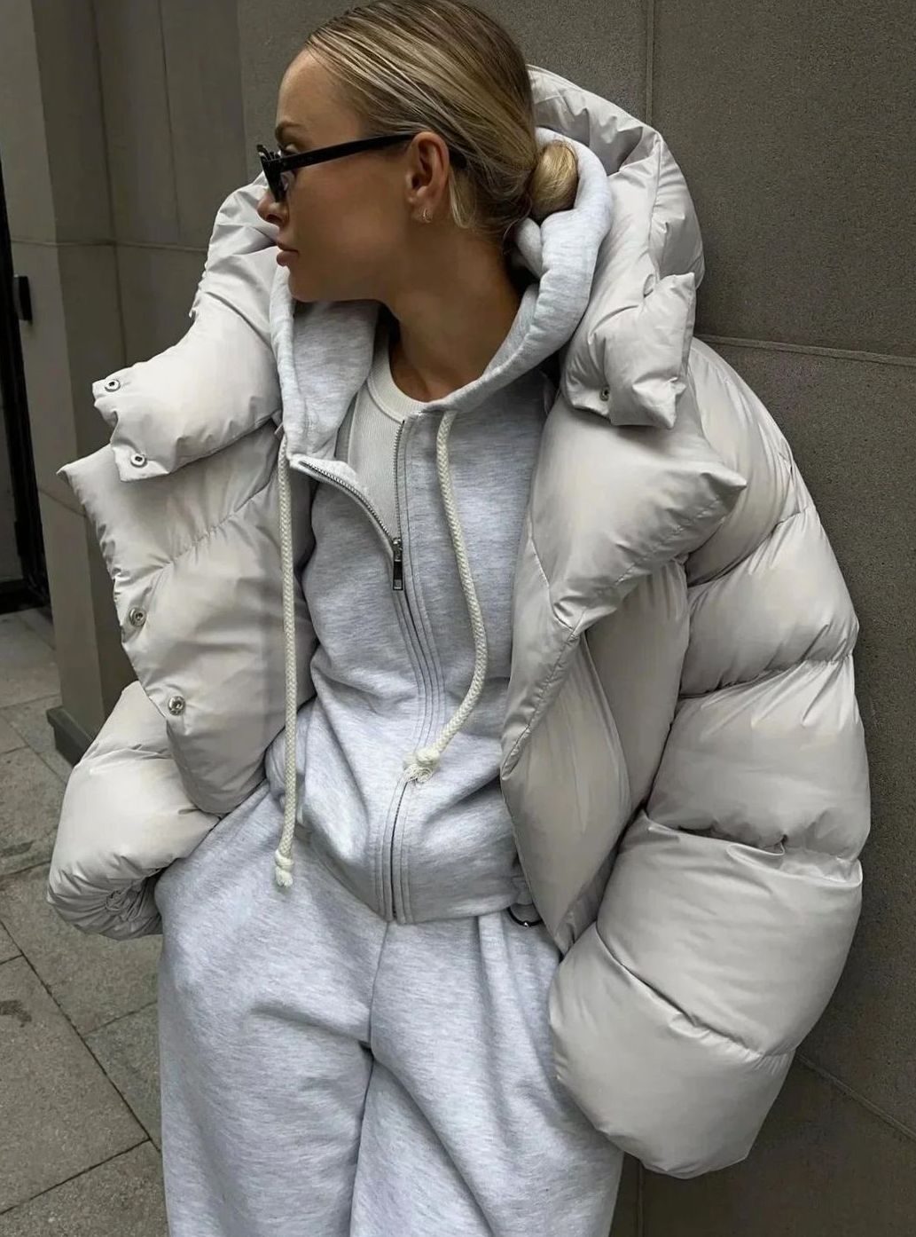 Isabella | Women's Oversized Quilted Puffer Jacket Stand-Up Collar