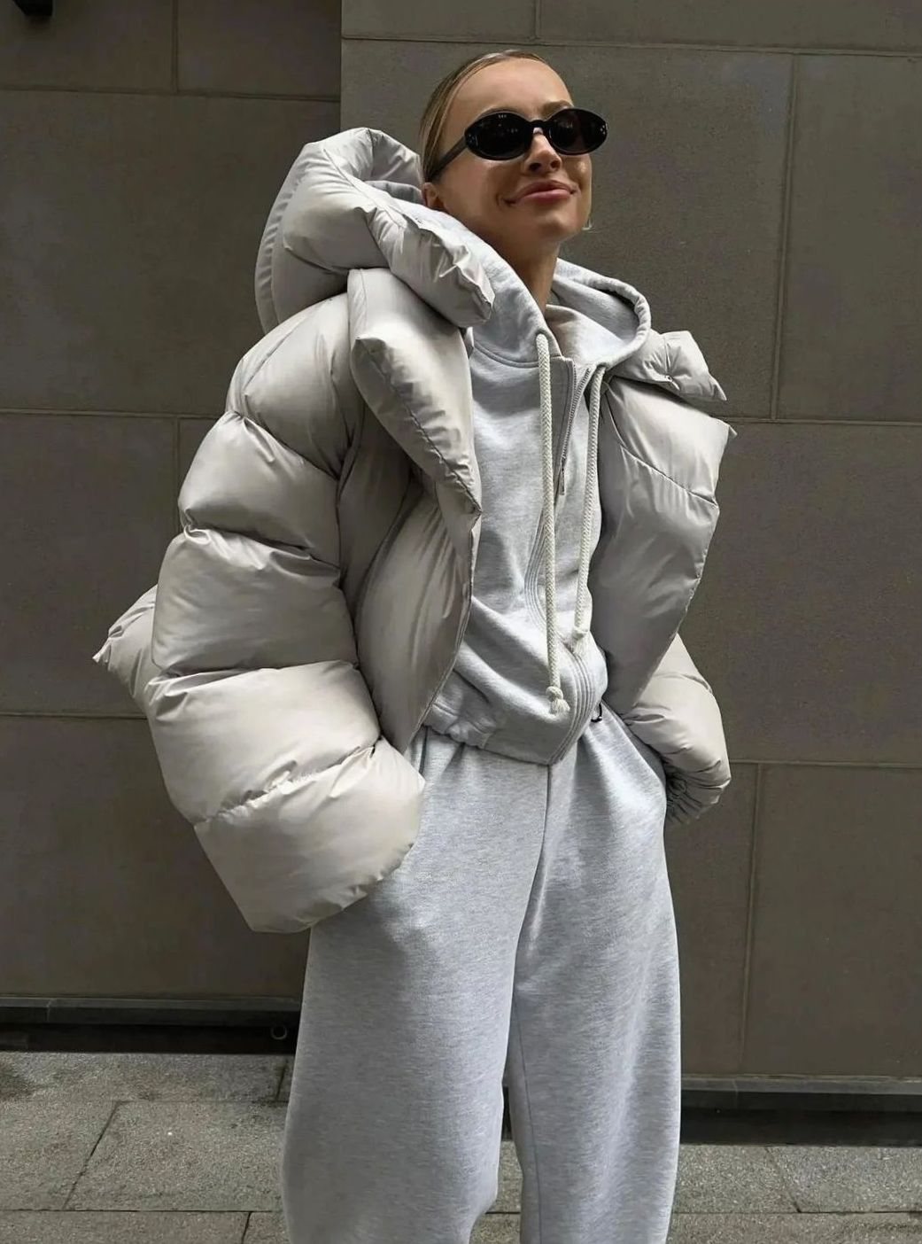 Isabella | Women's Oversized Quilted Puffer Jacket Stand-Up Collar