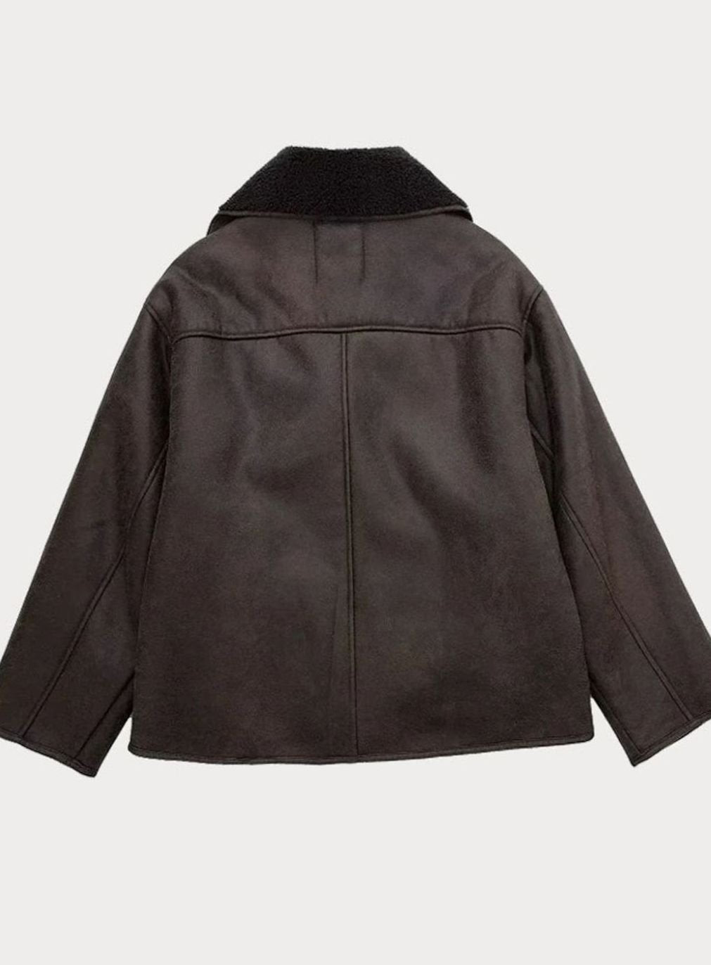 Harper | Women's Oversized Sherpa-Lined Double-Breasted Jacket