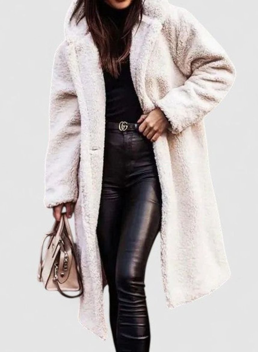 Evelyn | Women's Oversized Teddy Faux Fur Long Elegant Winter Coat