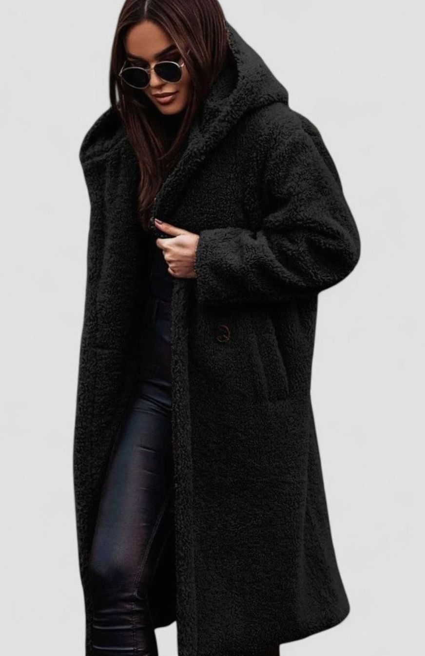 Evelyn | Women's Oversized Teddy Faux Fur Long Elegant Winter Coat