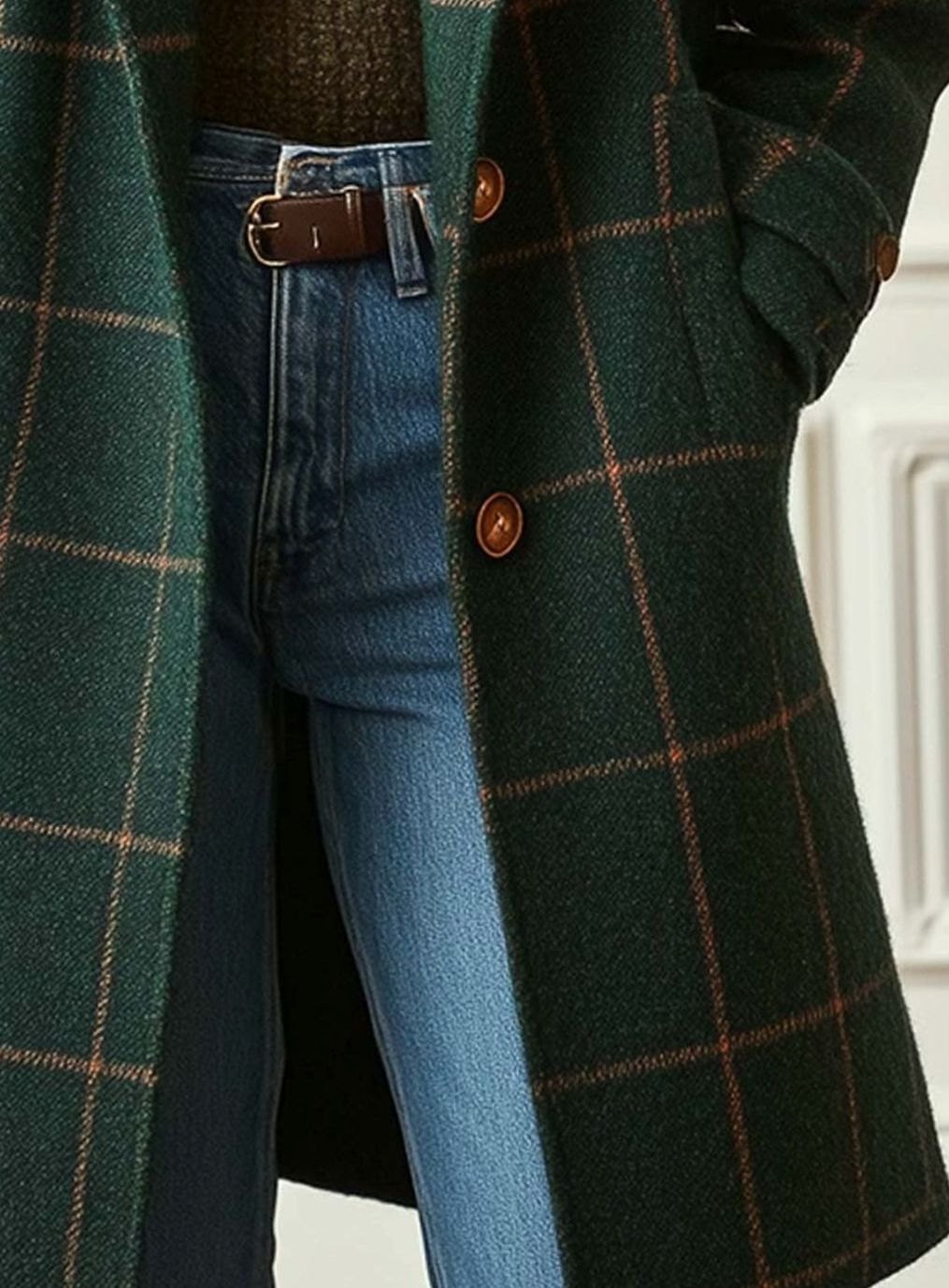 Eleanor | Women's Plaid Wool-Blend Long Overcoat Ladies Winter Coat