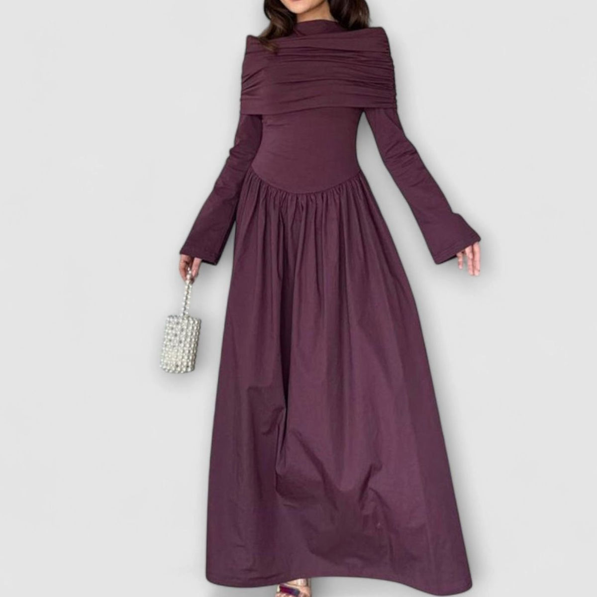 Charlotte | Women's Pleated High-Waist Flared Sleeve Relaxed Maxi Dress