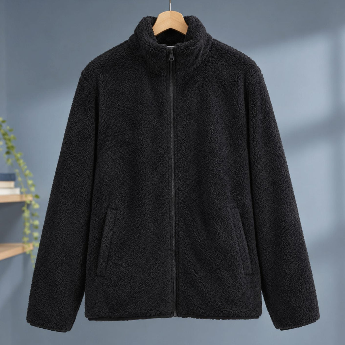 Layla | Women's Plush Sherpa Full-Zip Stand-Collar Fleece Jacket